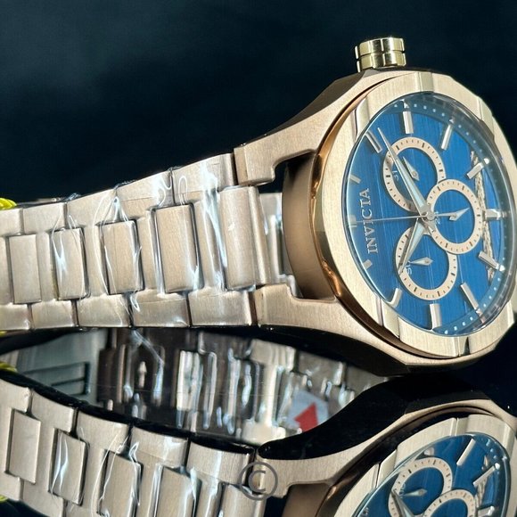 NEW Invicta 31835 Bolt 48MM Blue Dial Rose-Tone Stainless Steel Bracelet Watch - Picture 6 of 10